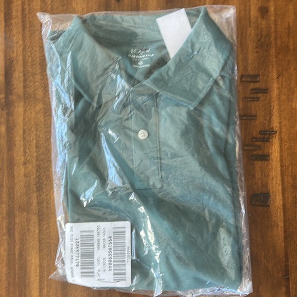 J. Crew Factory Untucked Flex piqué polo shirt AV140 Green M - Picture 4 of 4